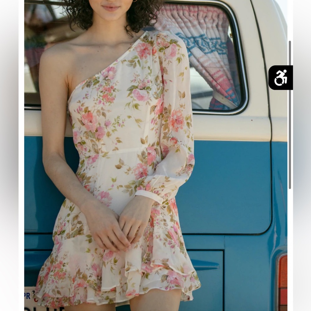 Yumi Kim Flirty Floral Ivory Dress - Picture 3 of 3